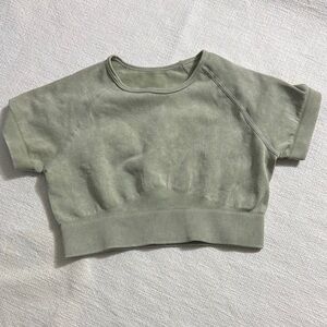 Green Cropped Sweatshirt
